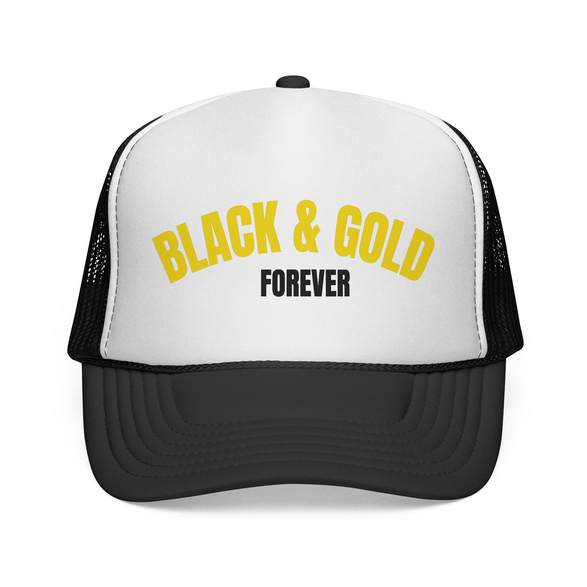 Black & Gold Forever Trucker Caps